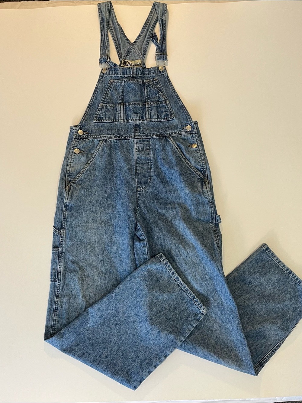 Vintage overalls Y2K Streetwear blue denim retro kidcore festival women’s small